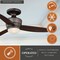 Vaxcel Adrian 44 In. Quiet Bronze Flush Ceiling Fan with LED Light Kit and Remote F0063 - alternate 2